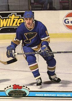 #184 Rod Brind'Amour - St. Louis Blues - 1991-92 Stadium Club Hockey