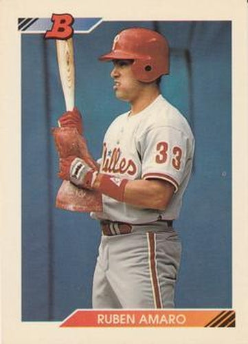 #184 Ruben Amaro - Philadelphia Phillies - 1992 Bowman Baseball