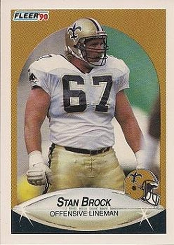 #184 Stan Brock - New Orleans Saints - 1990 Fleer Football