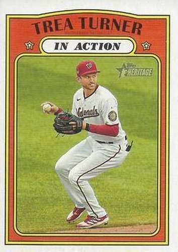 #184 Trea Turner - Washington Nationals - 2021 Topps Heritage Baseball