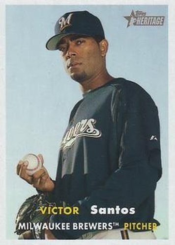 #184 Victor Santos - Milwaukee Brewers - 2006 Topps Heritage Baseball