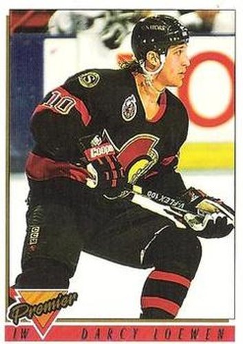 #184 Darcy Loewen - Ottawa Senators - 1993-94 Topps Premier Hockey