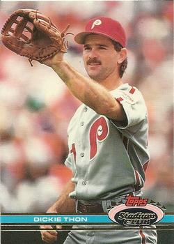 #184 Dickie Thon - Philadelphia Phillies - 1991 Stadium Club Baseball