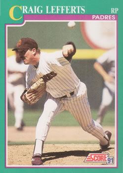 #184 Craig Lefferts - San Diego Padres - 1991 Score Baseball