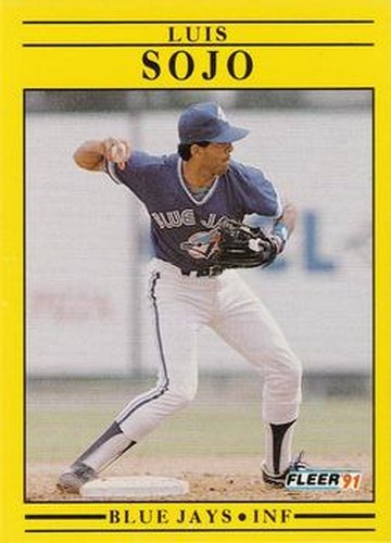 #184 Luis Sojo - Toronto Blue Jays - 1991 Fleer Baseball