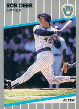 #184 Rob Deer - Milwaukee Brewers - 1989 Fleer Baseball