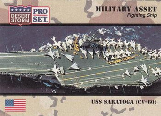 #184 USS Saratoga CV-60 - 1991 Pro Set Desert Storm