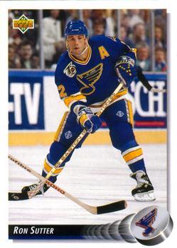 #184 Ron Sutter - St. Louis Blues - 1992-93 Upper Deck Hockey