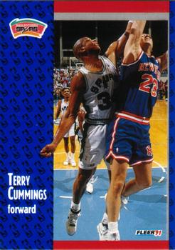 #184 Terry Cummings - San Antonio Spurs - 1991-92 Fleer Basketball