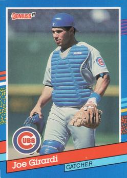 #184 Joe Girardi - Chicago Cubs - 1991 Donruss Baseball