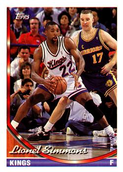 #184 Lionel Simmons - Sacramento Kings - 1993-94 Topps Basketball