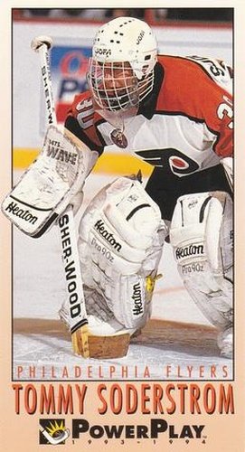 #185 Tommy Soderstrom - Philadelphia Flyers - 1993-94 Fleer PowerPlay Hockey