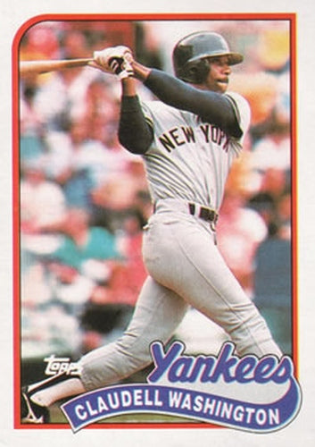 #185 Claudell Washington - New York Yankees - 1989 Topps Baseball