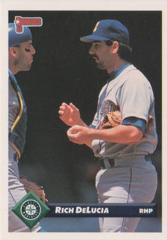 #185 Rich DeLucia - Seattle Mariners - 1993 Donruss Baseball