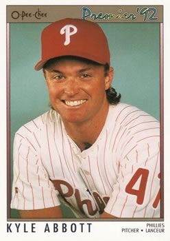 #185 Kyle Abbott - Philadelphia Phillies - 1992 O-Pee-Chee Premier Baseball