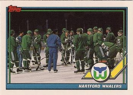 #185 Hartford Whalers - Hartford Whalers - 1991-92 Topps Hockey