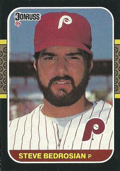 #185 Steve Bedrosian - Philadelphia Phillies - 1987 Donruss Baseball