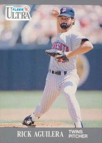 #185 Rick Aguilera - Minnesota Twins - 1991 Ultra Baseball