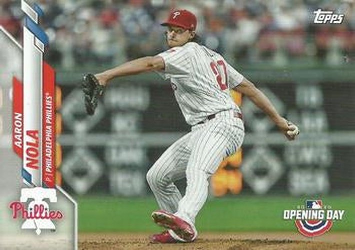 #185 Aaron Nola - Philadelphia Phillies - 2020 Topps Opening Day Baseball