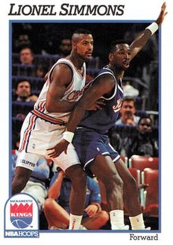 #185 Lionel Simmons - Sacramento Kings - 1991-92 Hoops Basketball