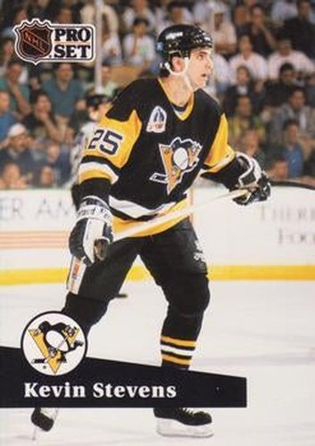 #185 Kevin Stevens - 1991-92 Pro Set Hockey