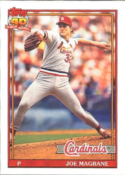#185 Joe Magrane - St. Louis Cardinals - 1991 O-Pee-Chee Baseball
