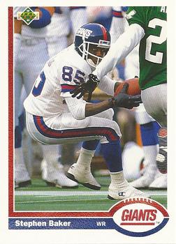 #185 Stephen Baker - New York Giants - 1991 Upper Deck Football