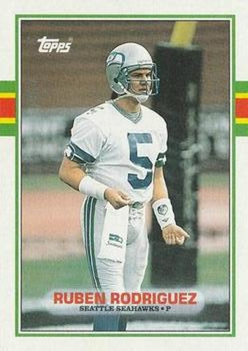 #185 Ruben Rodriguez - Seattle Seahawks - 1989 Topps Football