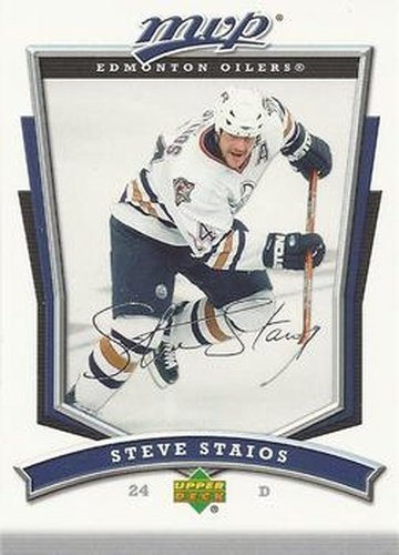 #185 Steve Staios - Edmonton Oilers - 2007-08 Upper Deck MVP Hockey