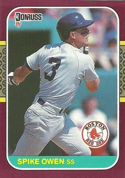 #185 Spike Owen - Boston Red Sox - 1987 Donruss Opening Day Baseball