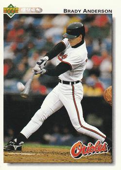#185 Brady Anderson - Baltimore Orioles - 1992 Upper Deck Baseball
