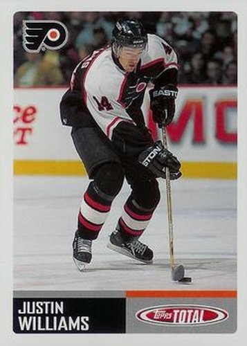 #185 Justin Williams - Philadelphia Flyers - 2002-03 Topps Total Hockey