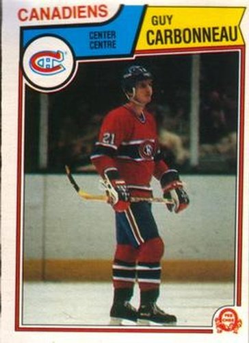 #185 Guy Carbonneau - Montreal Canadiens - 1983-84 O-Pee-Chee Hockey