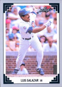 #185 Luis Salazar - Chicago Cubs - 1991 Leaf Baseball