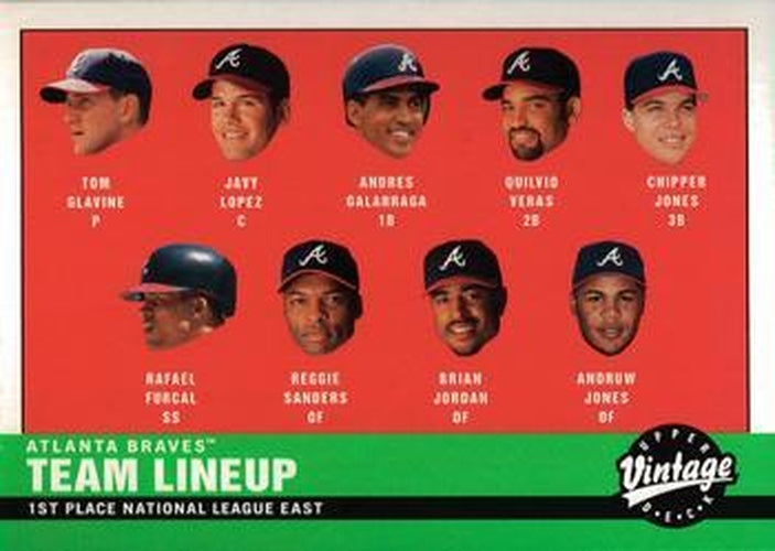 #185 Atlanta Braves - Atlanta Braves - 2001 Upper Deck Vintage Baseball