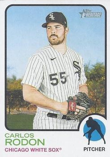 #185 Carlos Rodon - Chicago White Sox - 2022 Topps Heritage Baseball