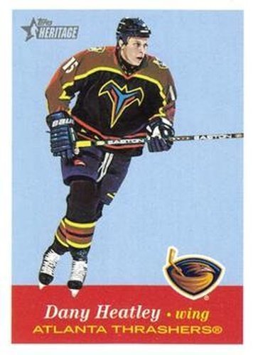 #185 Dany Heatley - Atlanta Thrashers - 2001-02 Topps Heritage Hockey