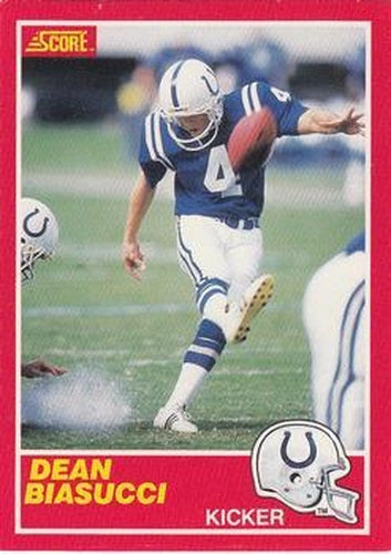#185 Dean Biasucci - Indianapolis Colts - 1989 Score Football