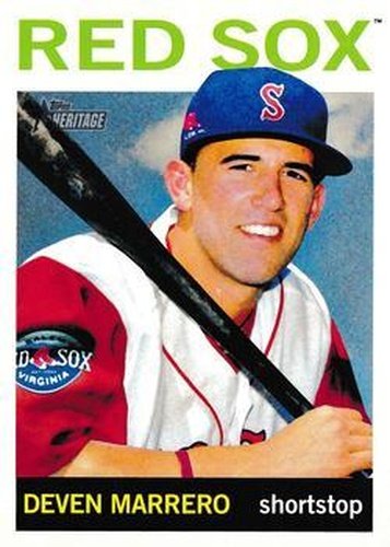 #185 Deven Marrero - Salem Red Sox - 2013 Topps Heritage Minor League Baseball
