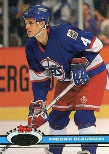 #185 Fredrik Olausson - Winnipeg Jets - 1991-92 Stadium Club Hockey