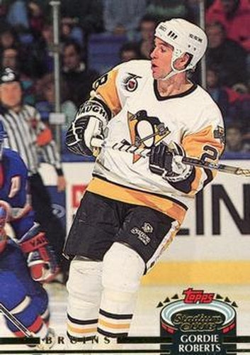 #185 Gordie Roberts - Boston Bruins - 1992-93 Stadium Club Hockey