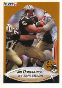 #185 Jim Dombrowski - New Orleans Saints - 1990 Fleer Football