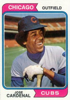 #185 Jose Cardenal - Chicago Cubs - 1974 Topps Baseball