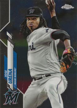 #185 Jose Urena - Miami Marlins - 2020 Topps Chrome Baseball