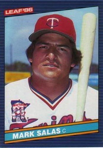 #185 Mark Salas - Minnesota Twins - 1986 Leaf Baseball