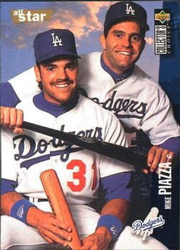 #185 Mike Piazza - Los Angeles Dodgers - 1996 Collector's Choice Baseball