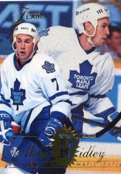 #185 Mike Ridley - Toronto Maple Leafs - 1994-95 Flair Hockey