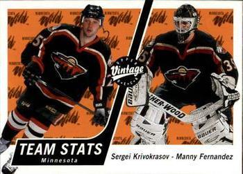 #185 Sergei Krivokrasov / Manny Fernandez - Minnesota Wild - 2000-01 Upper Deck Vintage Hockey