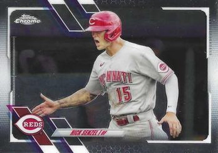 #185 Nick Senzel - Cincinnati Reds - 2021 Topps Chrome Baseball