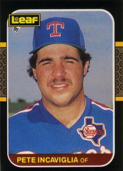 #185 Pete Incaviglia - Texas Rangers - 1987 Leaf Baseball